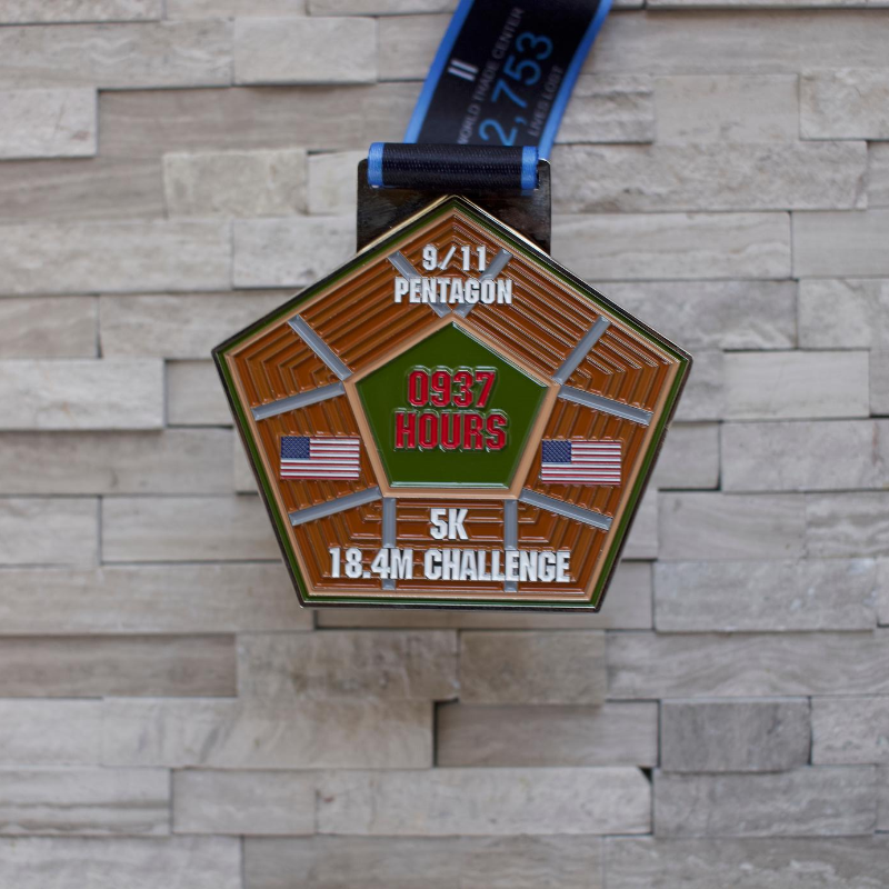 9/11 Pentagon 5K/18.4 Mile Challenge Virtual Race  Medall