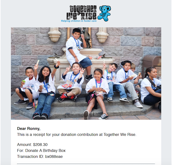 'I Dare You' 5K/10K Race 'Together We Rise' Foster Children Donation