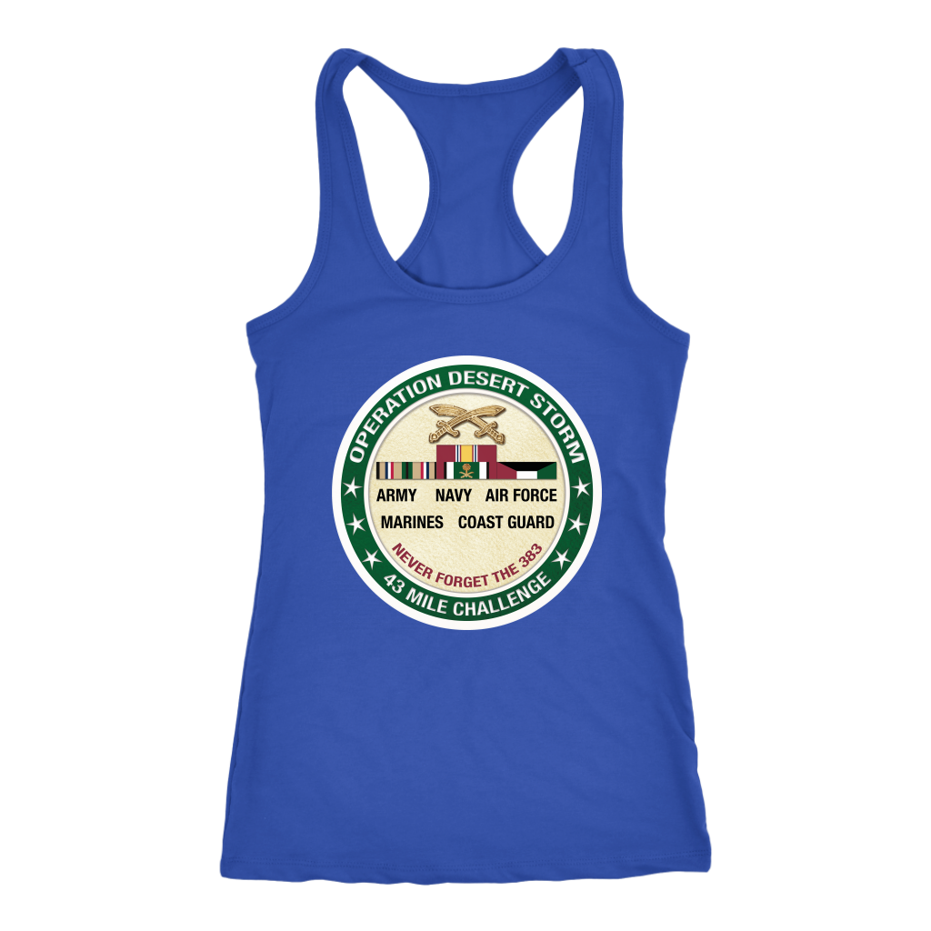 Operation Desert Storm Women's Racerback Tank Royal Color