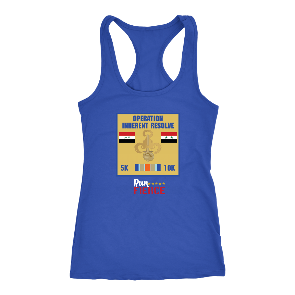 Military Series–Operation Inherent Resolve 5K/10K Womens Racerback Tank