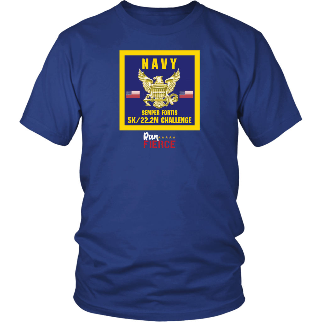 Navy 5K/22.2 Mile Challenge Unisex T-shirt